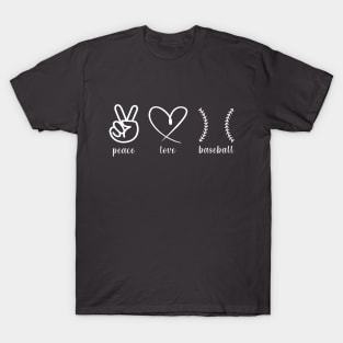 Peace Love and Baseball T-Shirt